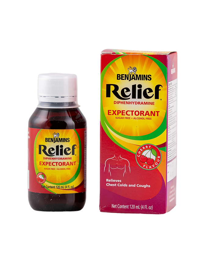 Benjamins Relief Diphenhydramine Expectorant, 120ml